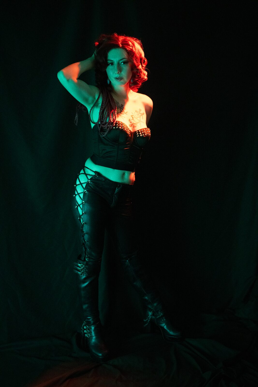 Dual-lit siren portrait